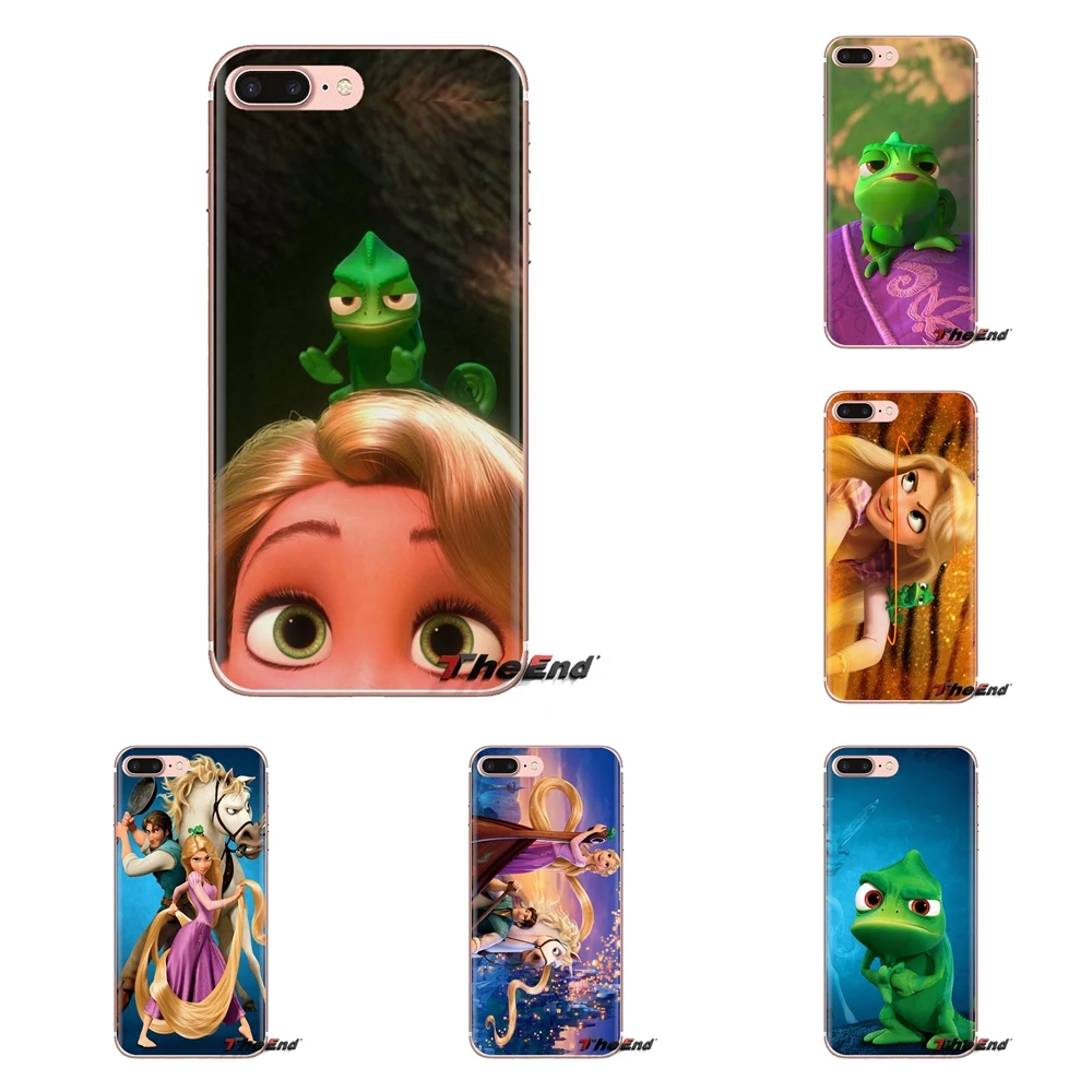 Tangled Rapunzel Chameleon Transparent Soft Cases Covers For iPod Touch Apple iPhone 4 4S 5 5S SE 5C 6 6S 7 8 X XR XS Plus MAX |