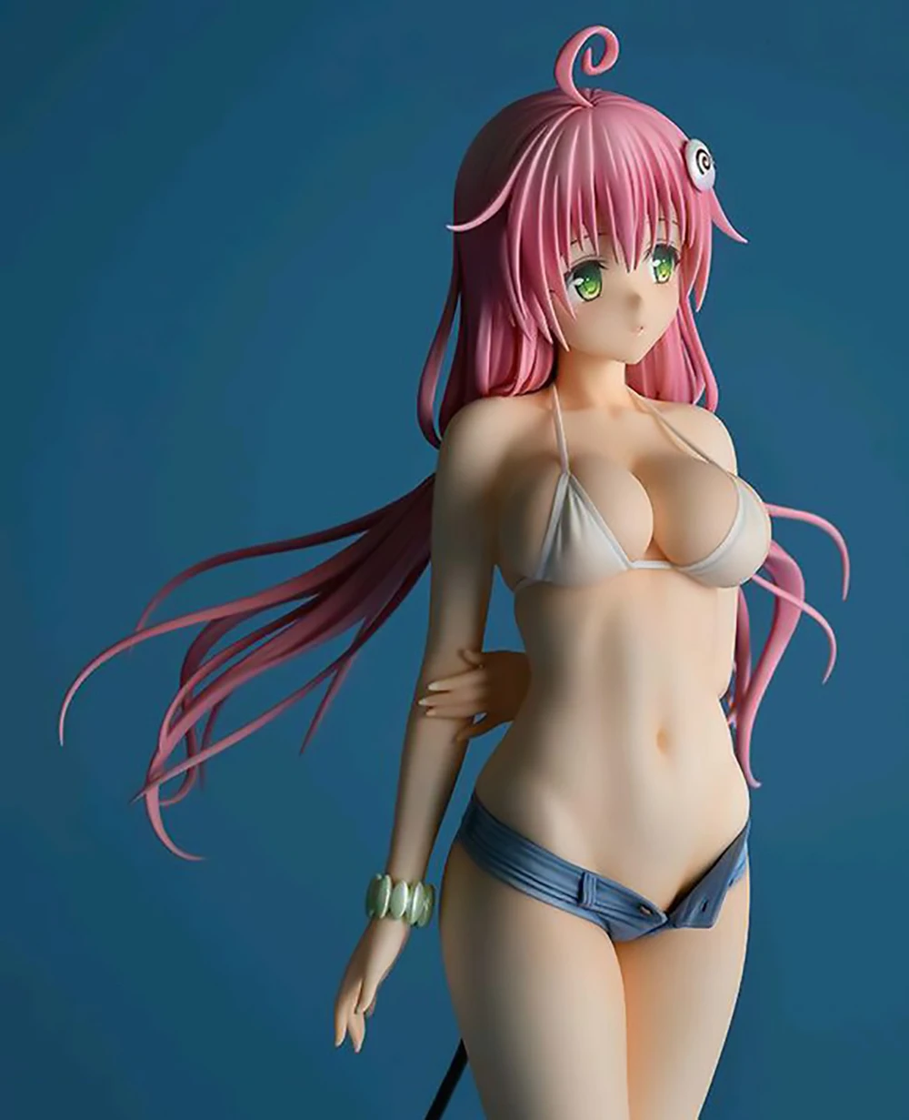 22 5 см для любящей грудь Lala Balla Deviluke розовые короткие волосы ПВХ прозрачный