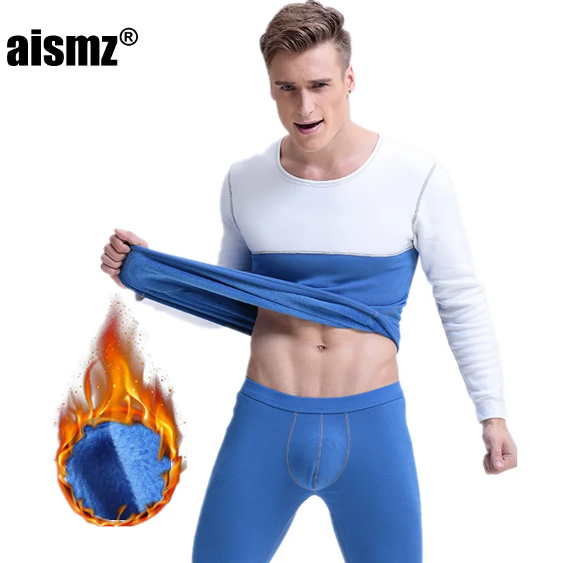 Aismz, зимнее мужское термобелье, Кашемировое, для кожи, хлопок, кашемир, утолщенные, кальсоны, мягкий флис, сохраняющие тепло, для мужчин