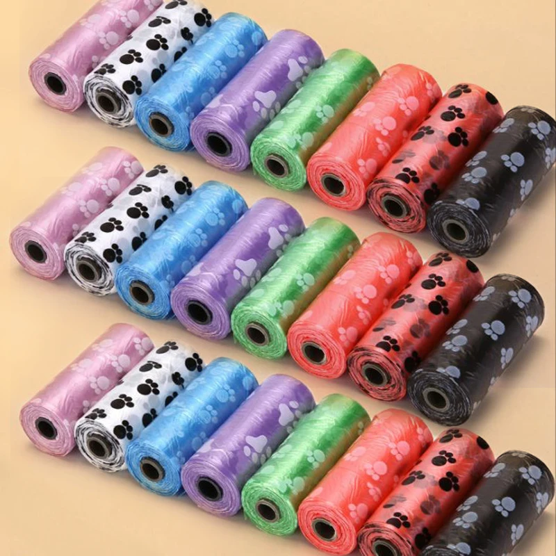 Открытый отходов Чистка мусора мешок 50 100 рулонов корма для собак разложению