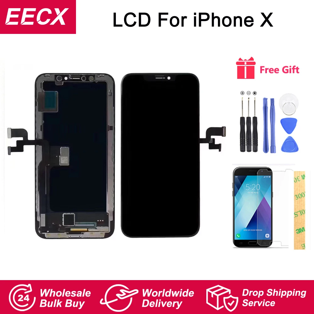 Дисплей OLED для iPhone X ЖК экран сенсорный дигитайзер замена Оригинальный OEM TFT