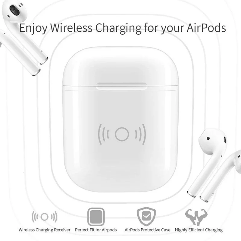 Levttax Qi беспроводной зарядное устройство коробка для Apple AirPods Bluetooth Наушники стандартный AirPods беспроводной зарядный приемник чехол
