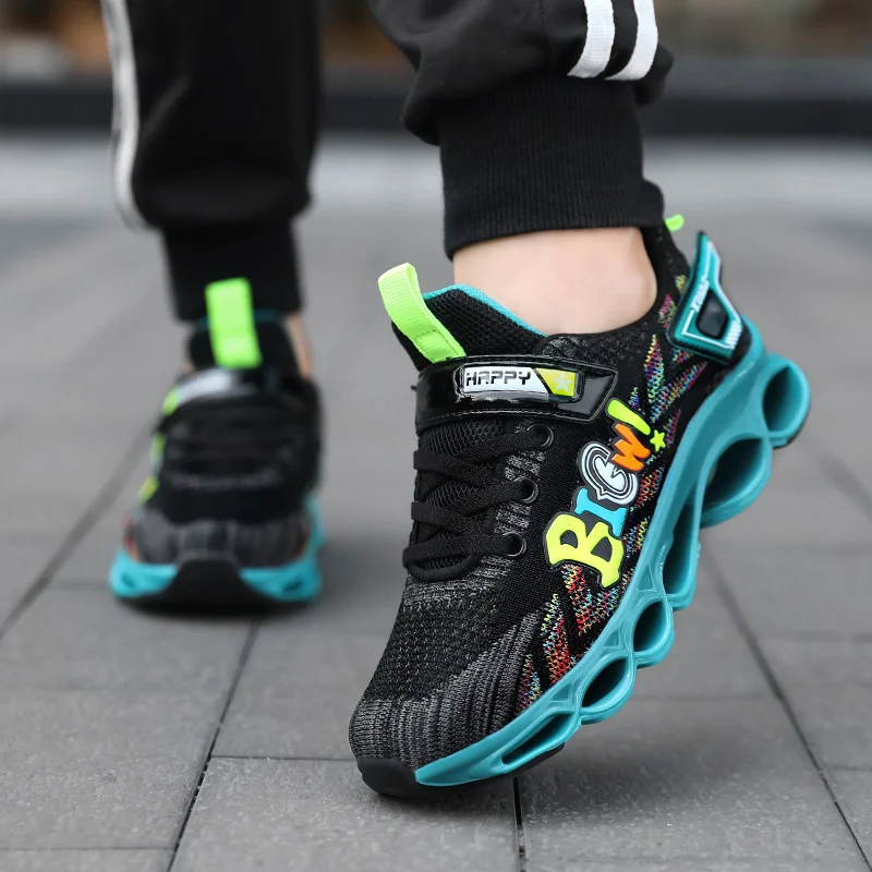 

Fashion Boys Running Shoes Hollow Sole Children Casual Sports Shoes Non-slip Cushion Kids Basketball Sneakers Boys Basket Shoes