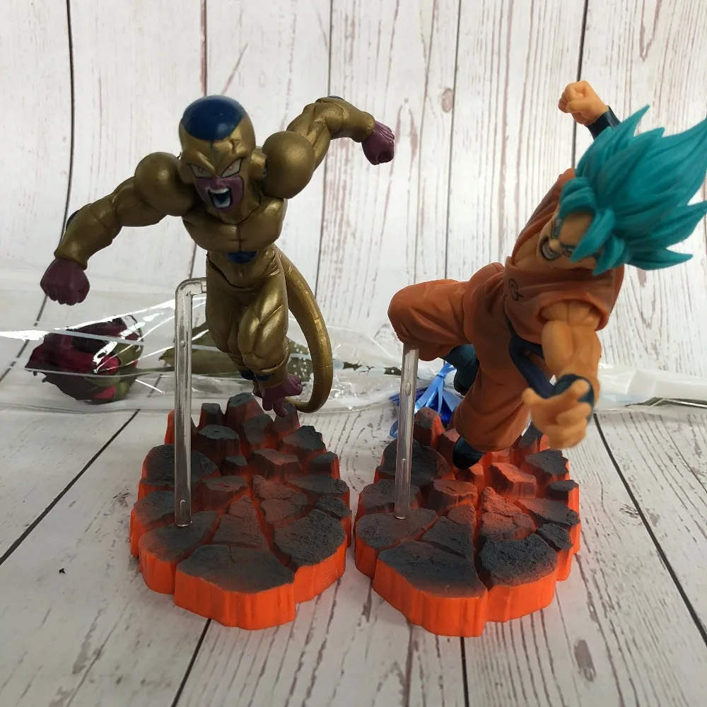 2 шт./лот Dragon Ball Z Golden Frieza Фриза морозильник VS Гоку фигурку модель игрушки ПВХ коллективных кукла