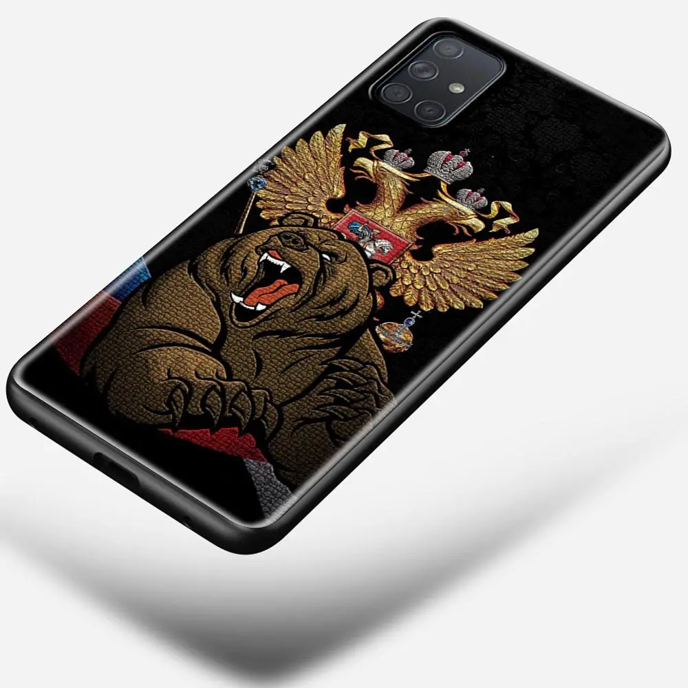 

Russian Flag Bear Eagle Flag Luxury Soft Coque For Samsung Galaxy A21 EU A21S A12 A02S A51 A71 Shockproof Cover A11 A31 A41 Case