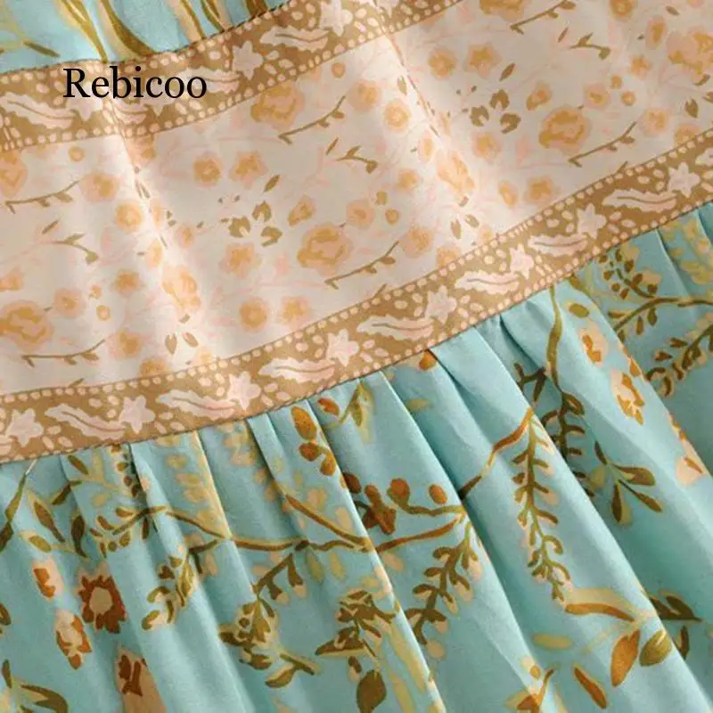

Summer retro floral pleated asymmetric skirt female 2019 fashion elastic waist beach skirt