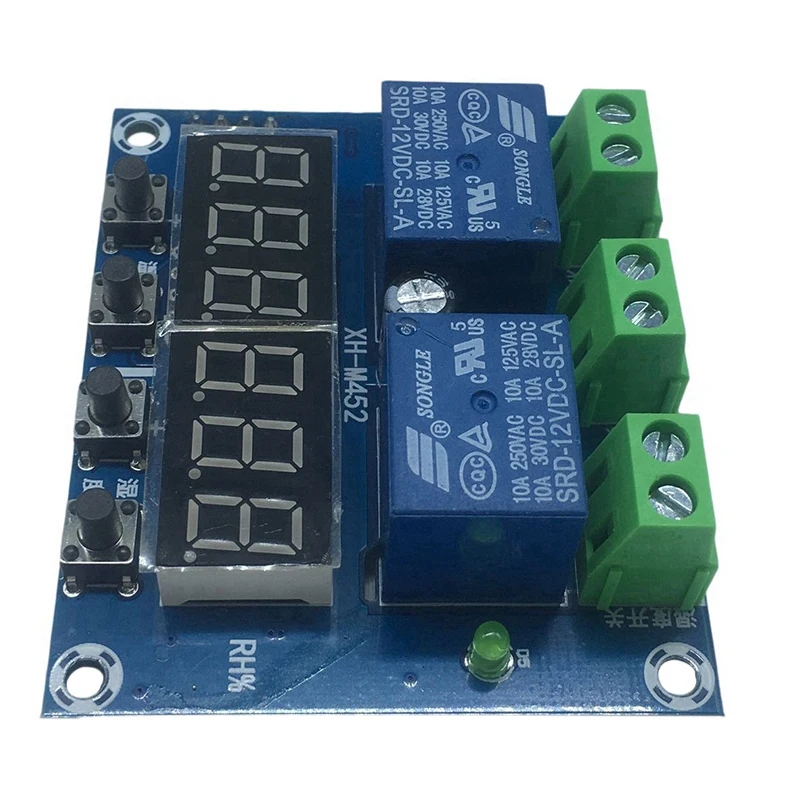 

XH-M452 Thermostat Temperature Hygrometer Controller Module DC 12V LED Digital Display Dual Outputs