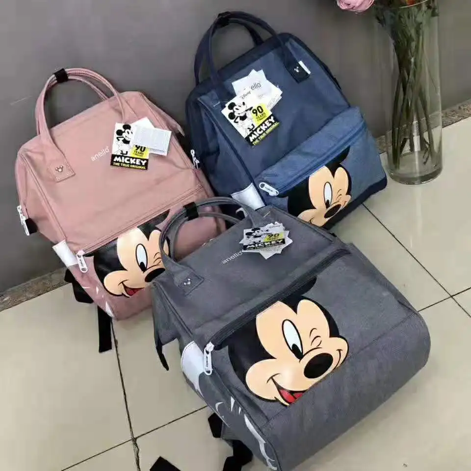 Disney Микки Маус рюкзак многофункциональный большой емкости рюкзак сумка под подгузники Водонепроницаемая мужская женская сумка на плечо дорожная сумка