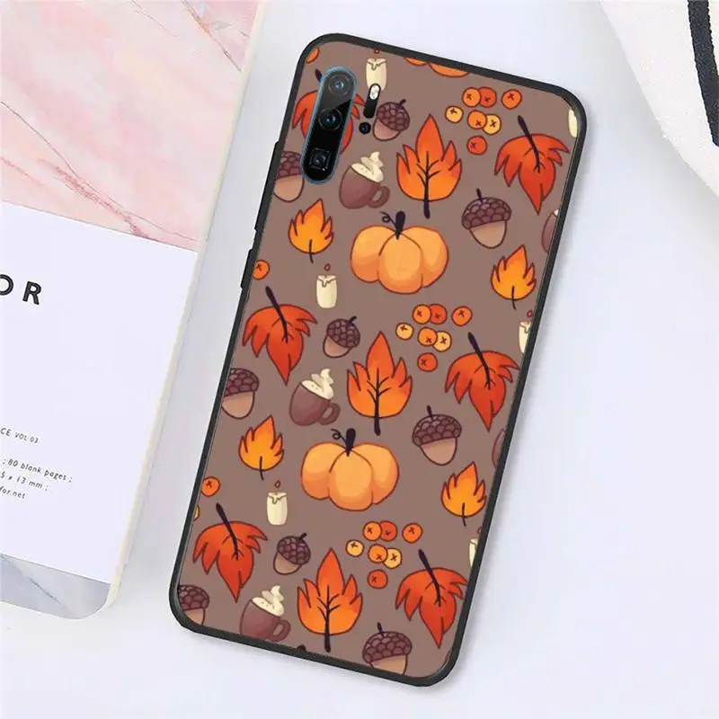 

Autumn leaf Pumpkin Bumper harvest Phone Case For Huawei honor Mate P 10 20 30 40 Pro 10i 9 10 20 8x Lite Y91C V17 6.38 6.44
