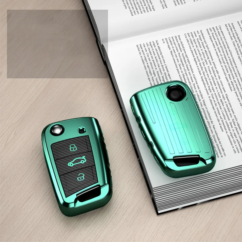 

New Soft TPU Car Key Case Full Cover For Volkswagen VW Golf 7 mk7 Seat Ibiza Leon FR 2 Altea Aztec For Skoda Octavia Accessories