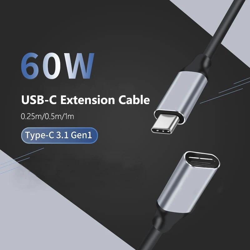 

Кабель-удлинитель Usb Type-C 3,1 Gen 1, 3 А, для Macbook/Switch/Phone 400 м/с, кабель передачи данных 4K HD