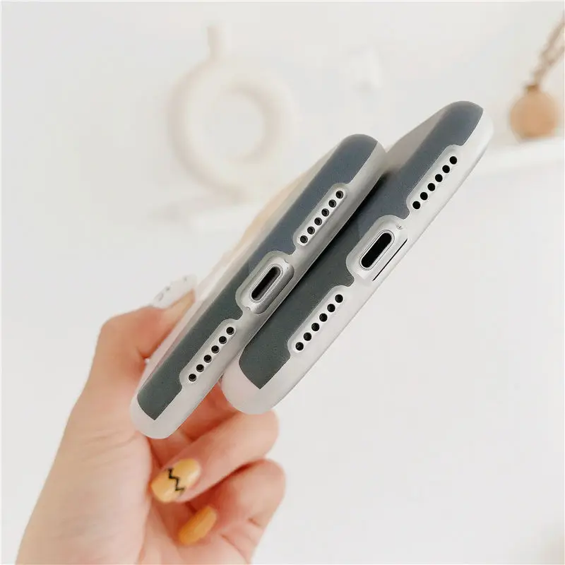 Чехол-накладка для iPhone 11 12 13Pro Max XR XS X 7 8 Plus Pro мягкий с милым рисунком в Корейском