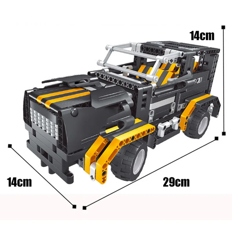 Трансформирующийся Автомобиль Diy сборка 497 шт Rc строительные блоки Набор трек