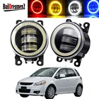 2 X ангельский глаз противотуманные фасветильник в сборе для Suzuki SX4 (EY, GY) 2006-2014 передний бампер автомобиля светодиодные линзы DRL Противотуманные дневные ходовые огни 12 В