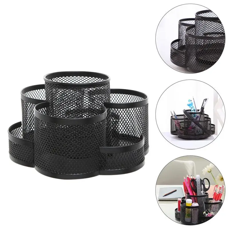 

1Pc Multifunctional Desktop Storage Holder Stationery Holder for School (Black)