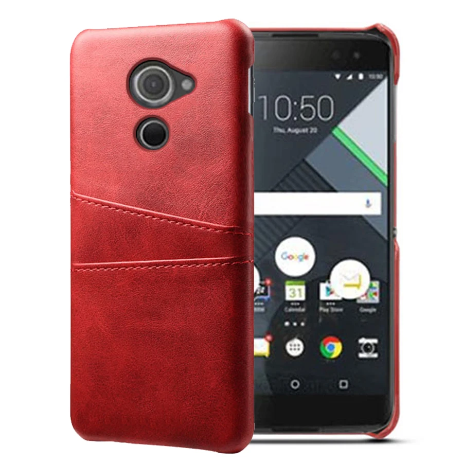 Красный SCK кожаные держатели для телефонов для BlackBerry DTEK60 чехол тонкий гибридный жесткий чехол для телефона - Цвет: Красный