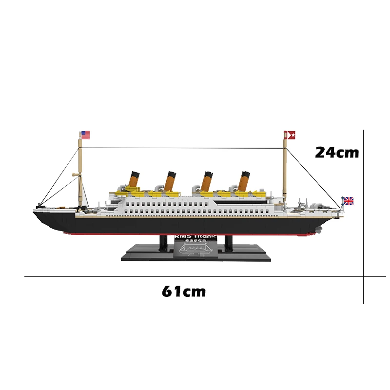

New Technical Creator Classic Simulation RMS Titanic Ship Building Blocks Brick Assembling Model Kids Toys Gift Set