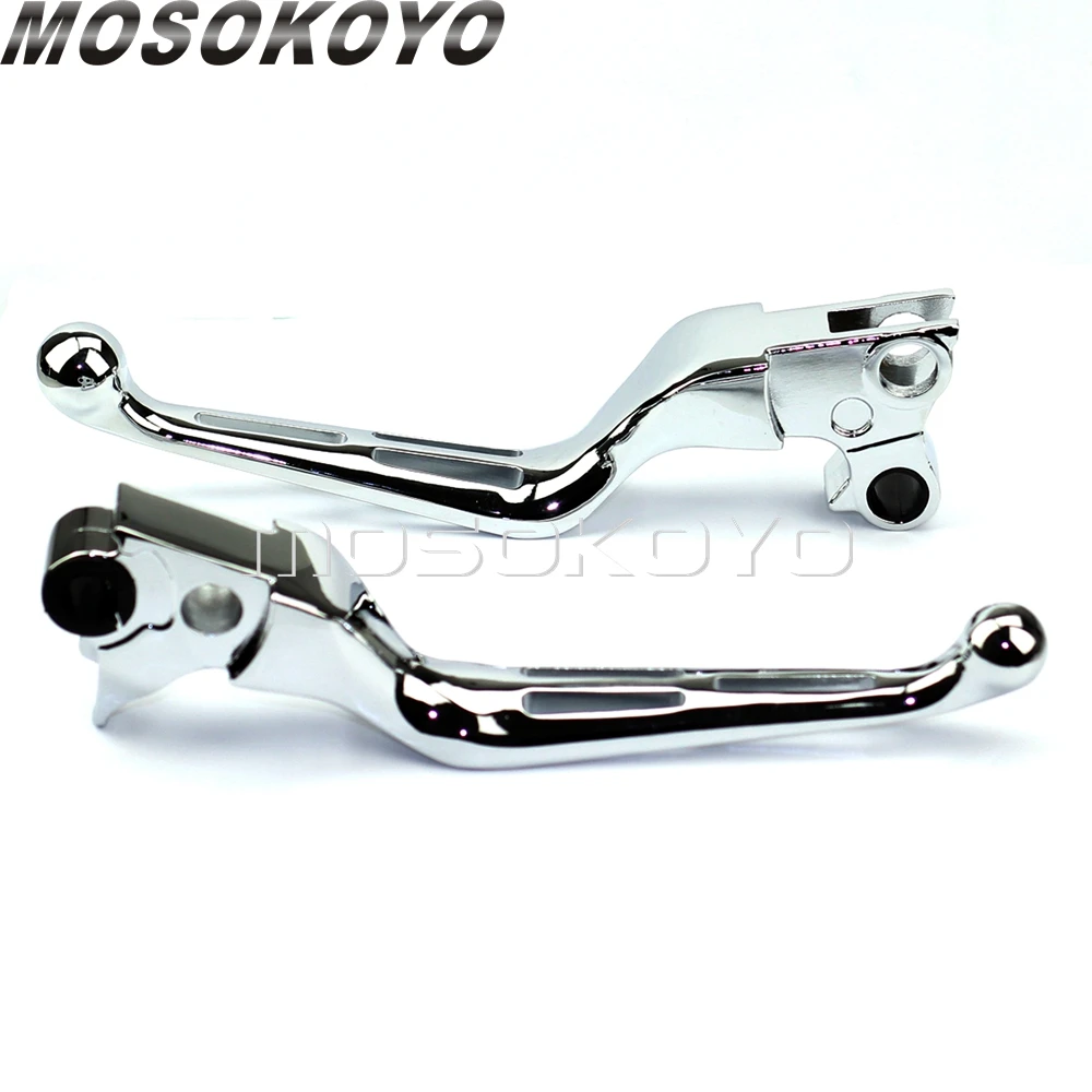Пара хромированных рычагов тормозной муфты для мотоцикла Harley Custom Sportster Softail breaker