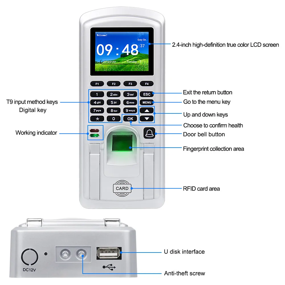 Система RFID контроля доступа по отпечаткам пальцев TCP/IP|Обслуживание электрики| |