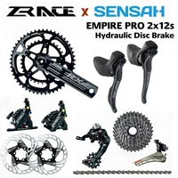 sensah empire pro 2x12 speedrl shifter rf derailleurs zrace rx crank disc brake 24s road groupset carbon fiber
