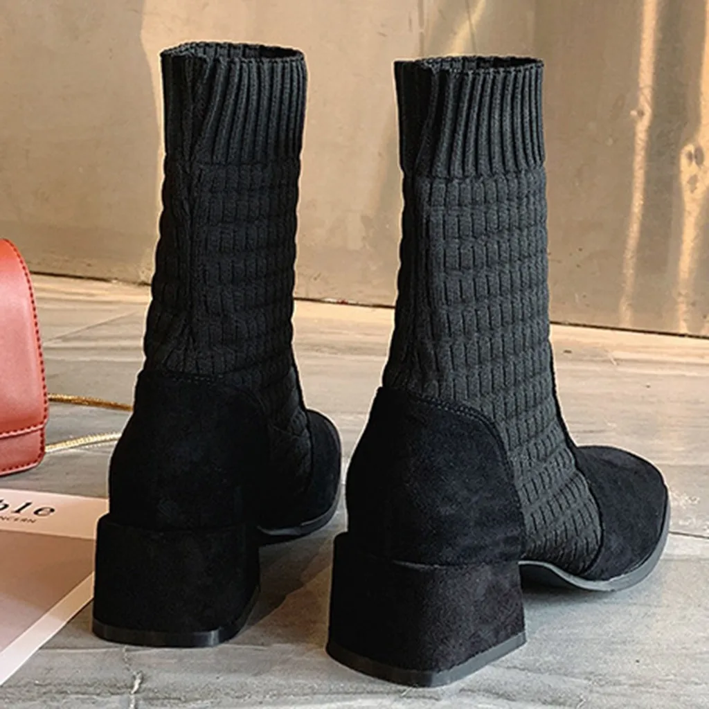 

Women boots socks Women's autumn Winter Boots stitching snow boots for Women Winter Shoes ankle boots stretch light breathable