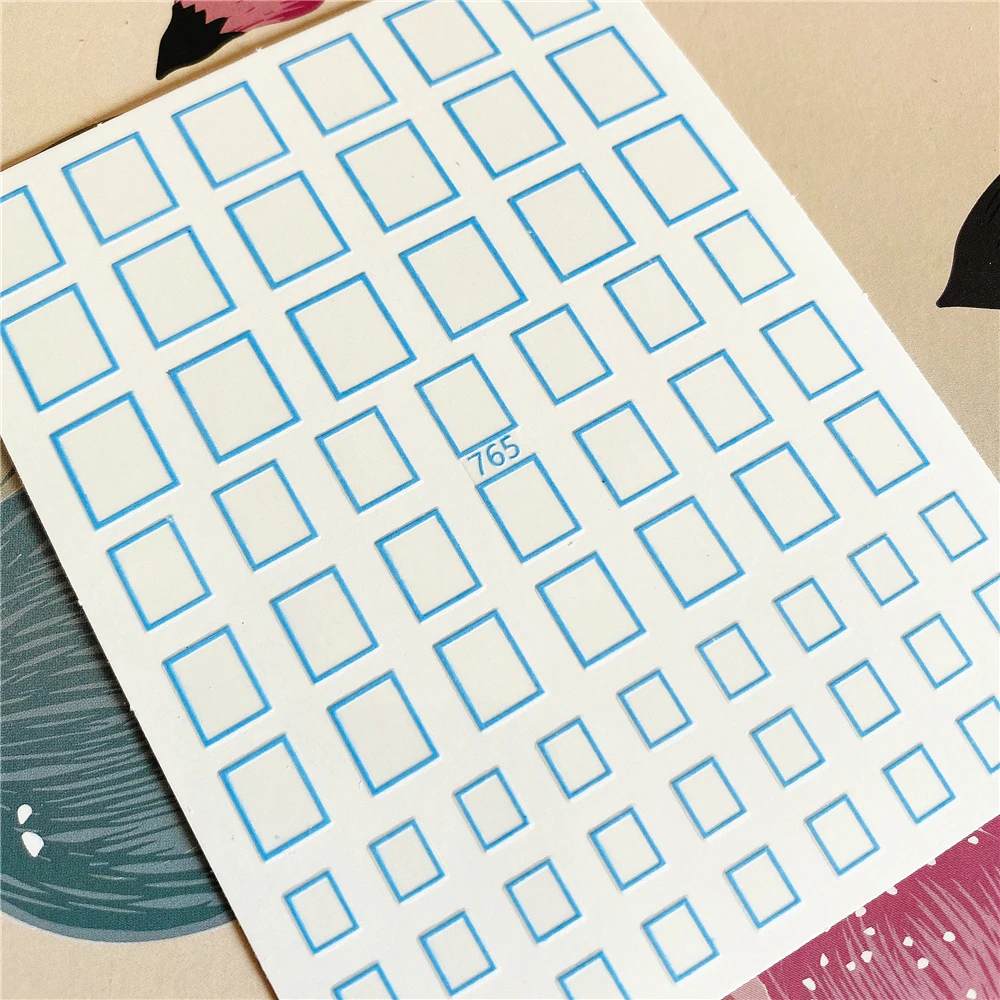 765 Shape Twelve colors of square 3D Back glue Nail decal sticker decoration art tool ornament | Красота и здоровье