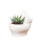 Цветочные горшки забавные Керамика Туалет Формы суккулент ваза симпатичная керамический горшок для цветов Керамика бонсай горшки для украшения дома и горшки для растений, рабочий стол, мини-платье