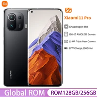 xiaomi mi 11 pro global rom 5g smartphone 128gb256gb snapdragon 888 120hz full screen 67w fast charger nfc 5000mah battery