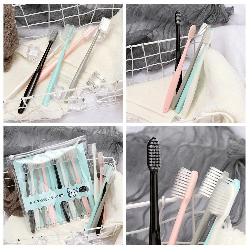 

10Pcs Soft Bristled Toothbrush Sharpened Filaments Ultra Oral Cleaning Care Small Head Fine Mouth Brush G1R2