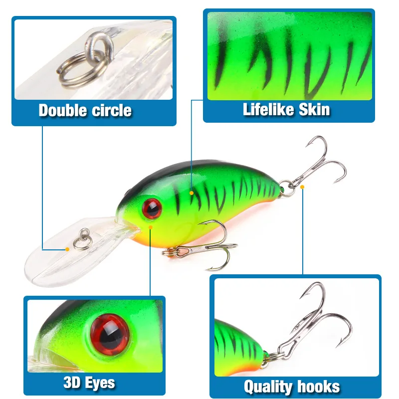 

17pcs/lot Wobbler Jig soft bait fishing lure crankbait bait artificial size fishing lures pesca 195