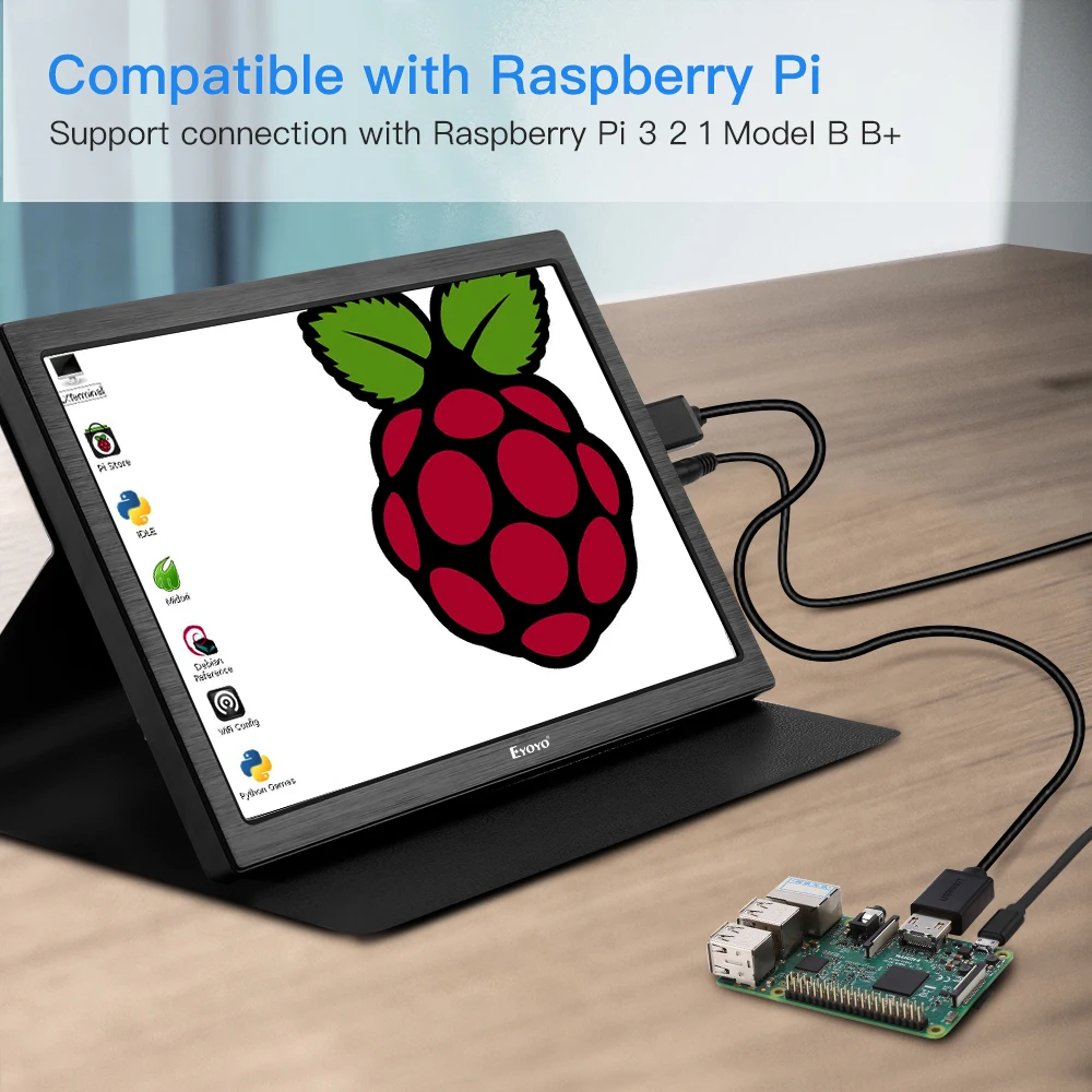 Портативный монитор портативный 10 дюймов 2560x1600 HDMI Кожаная подставка игровой PS4 ЖК