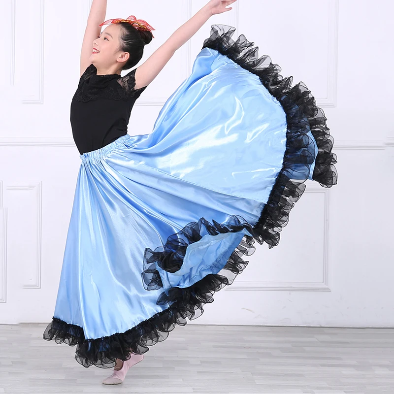 Новинка платье для танца живота девочек испанская юбка фламенко платья хора и