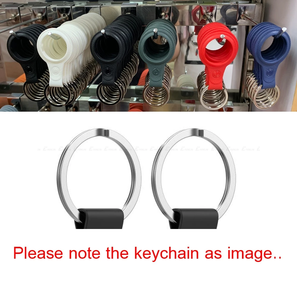 

For Apple AirTag TPU Silicone Protective Sleeve Cover For Air Tag Locator Tracker Anti-lost Device Keychain Shockproof Case