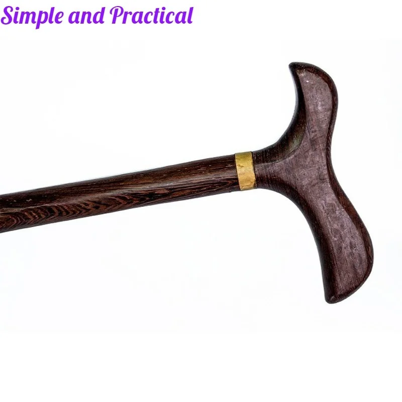 

Wenggemu old man solid wood outdoor walking stick climbing crutches walker foot leg and waist injury rehabilitation crutches leg