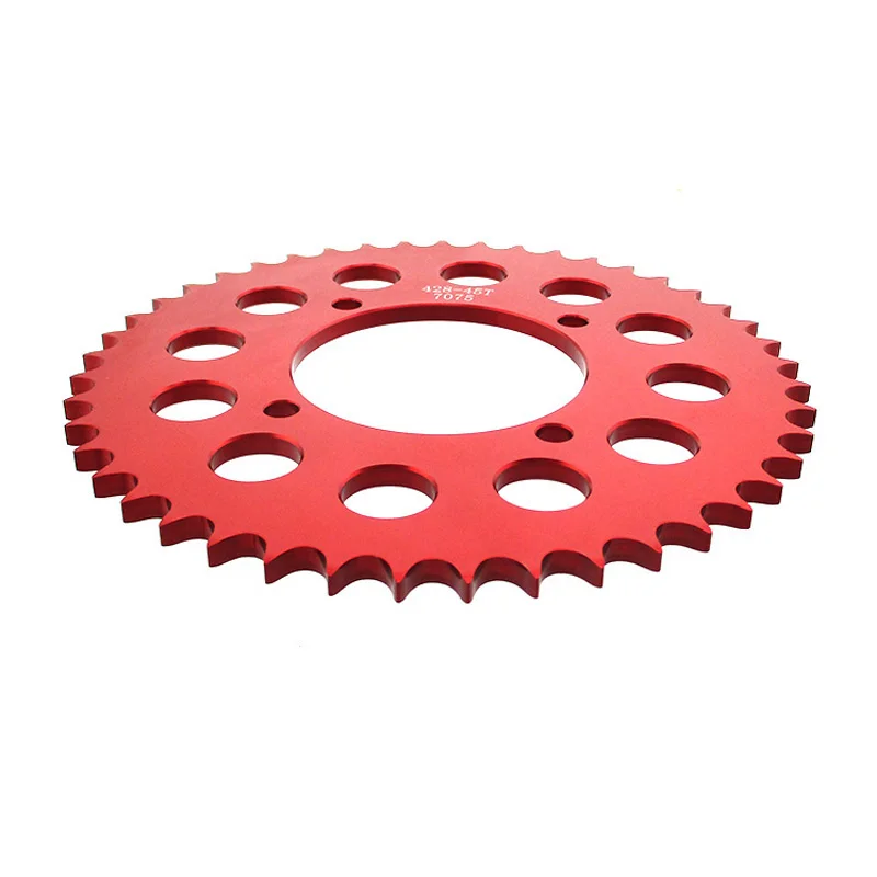 XLJOY 428 45 зубьев 76 мм алюминиевая Заготовка Задняя звездочка для SDG Wheel 50cc 190cc