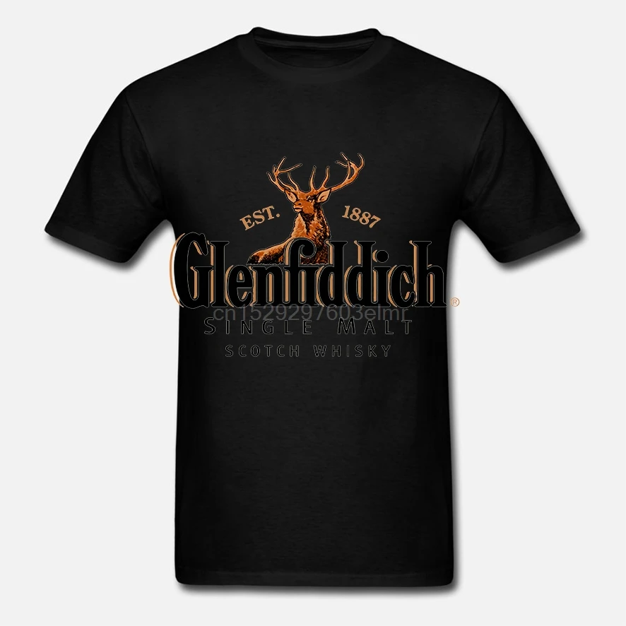 Glenfiddich шотландский футболка с виски Повседневное Топы Для мужчин круглым вырезом