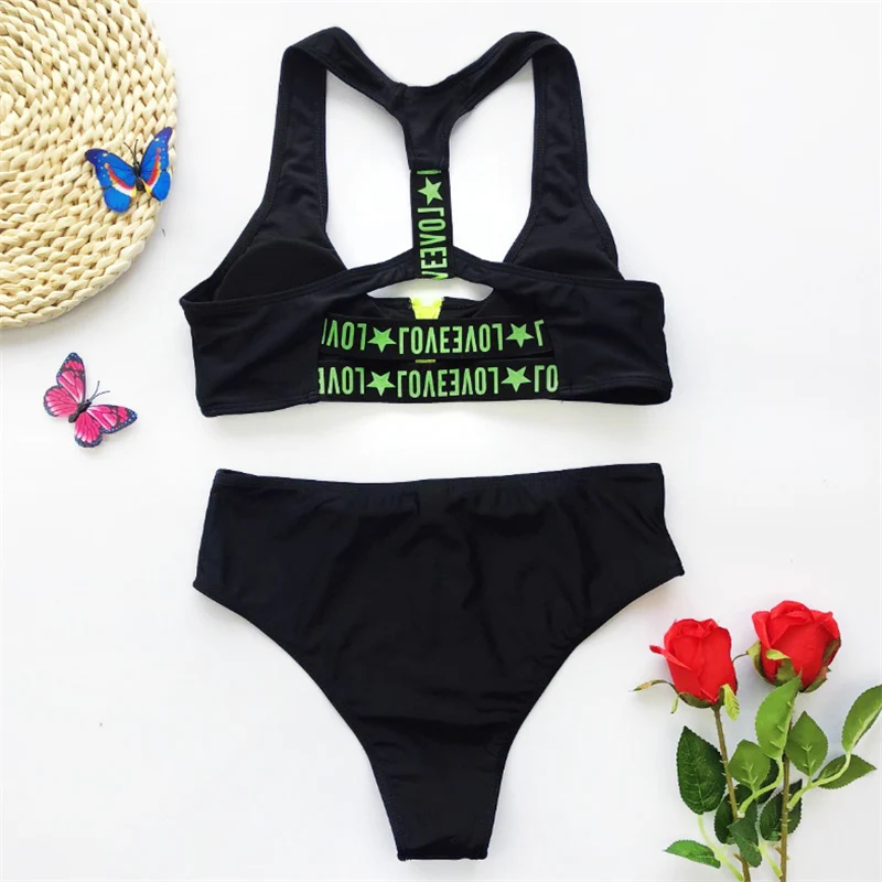 

High Waist Zipper Bikini Swimwear Women 2020 Push Up Solid Bathing Suit Two Piece Brazilian Swimsuit Women Summer Beachwear