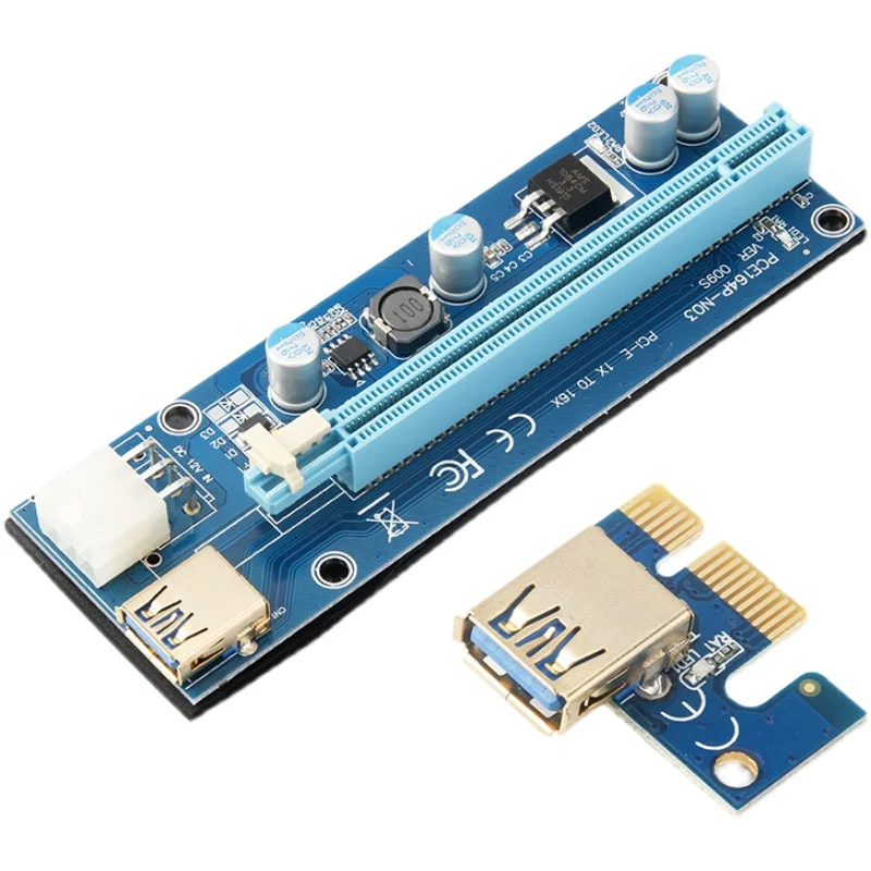 

Adapter Card Sata 15Pin To 6 Pin Power Cable Usb 3.0 Pci-E Riser Ver 009S Express 1X 4X 8X 16X Extender Riser Mining Card