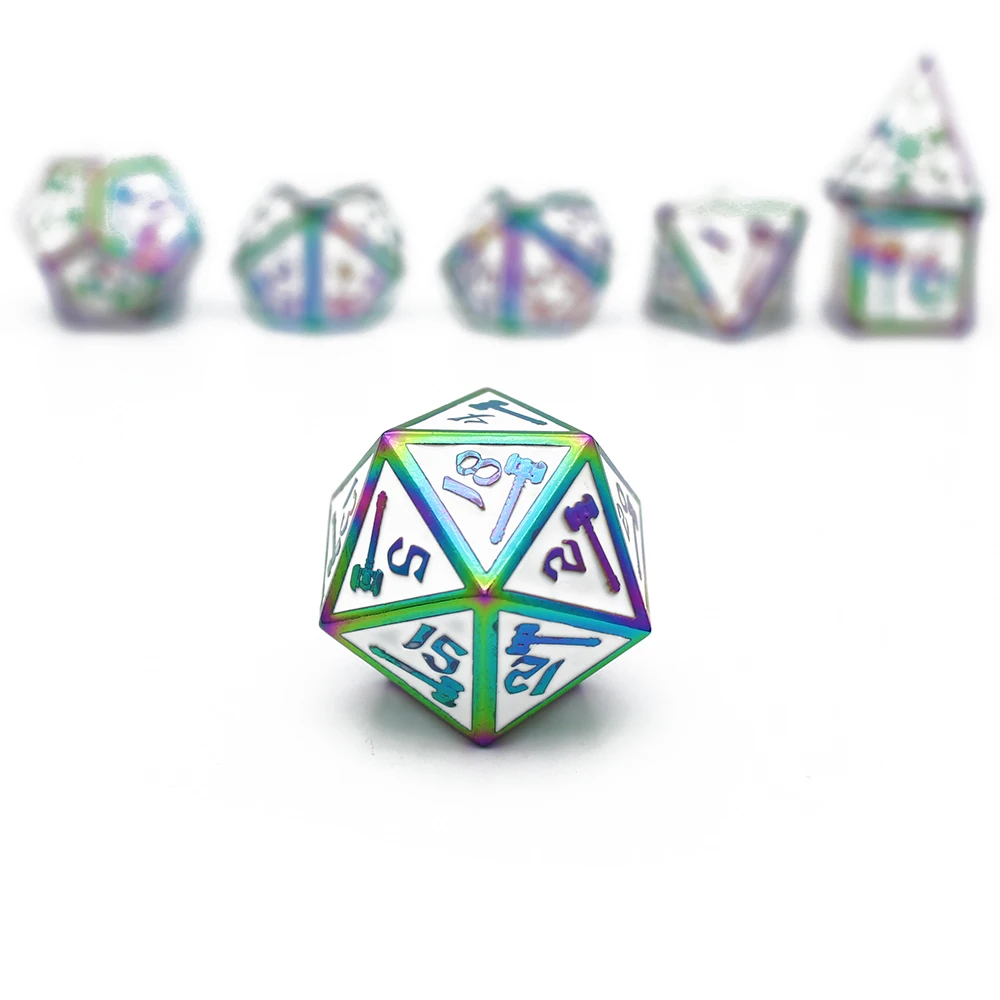 2020 новый стиль металлические кости РПГ MTG игральные DnD включает в себя мешок
