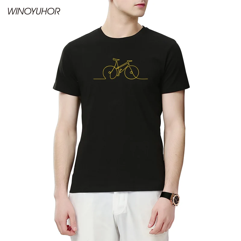 

Bike Lines T-Shirts Men's Summer Fashion Casual Short Sleeve Streetwear Mountain Cycling Hipster Tshirt Camisetas Masculina