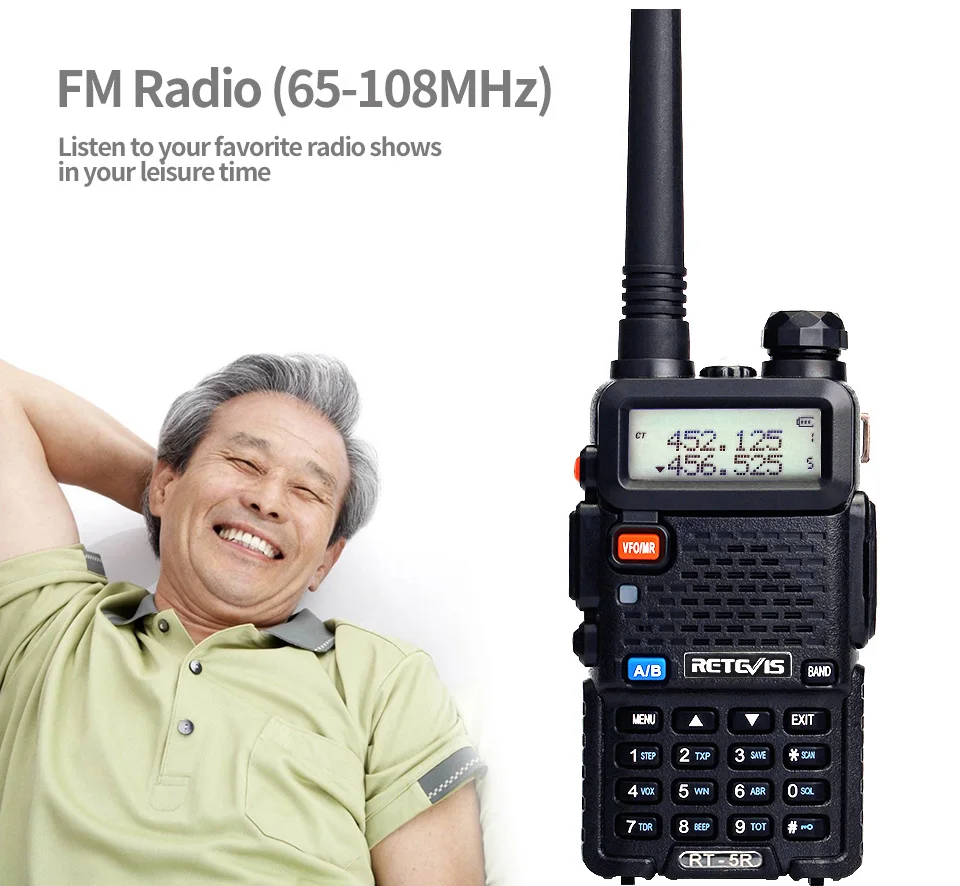 10 шт. RETEVIS RT5R Walkie Talkie VHF UHF двухдиапазонный любительский радиоприемник VOX FM двухсторонний радиоприемник для Baofeng UV-5R UV5R