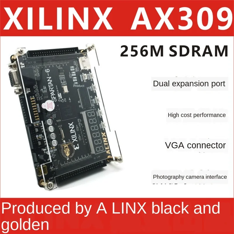 

Alinx XILINX FPGA Black Gold Development Board Learning Board SPARTAN6 XC6SLX9 AX309