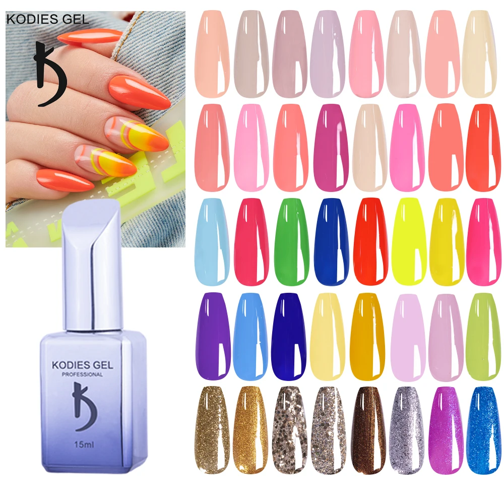 Гель KODIES новинка 80 цветов Гель-лак для ногтей 15 мл УФ/светодиодный французский