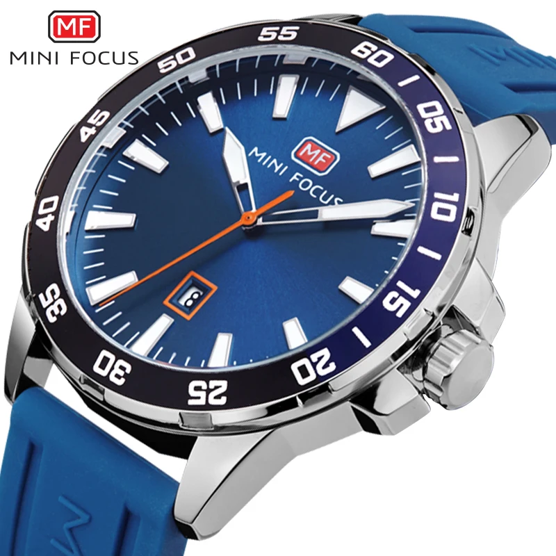 Спортивные часы MINI FOCUS мужские водонепроницаемые наручные кварцевые роскошные