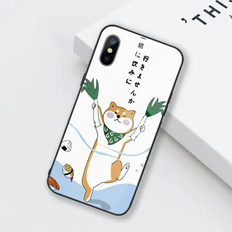 

Fashion Cute Cartoon Shiba Inu Dog Phone Case Tempered glass For iphone 6 6S 7 8 plus X XS XR 11 12 mini PRO MAX