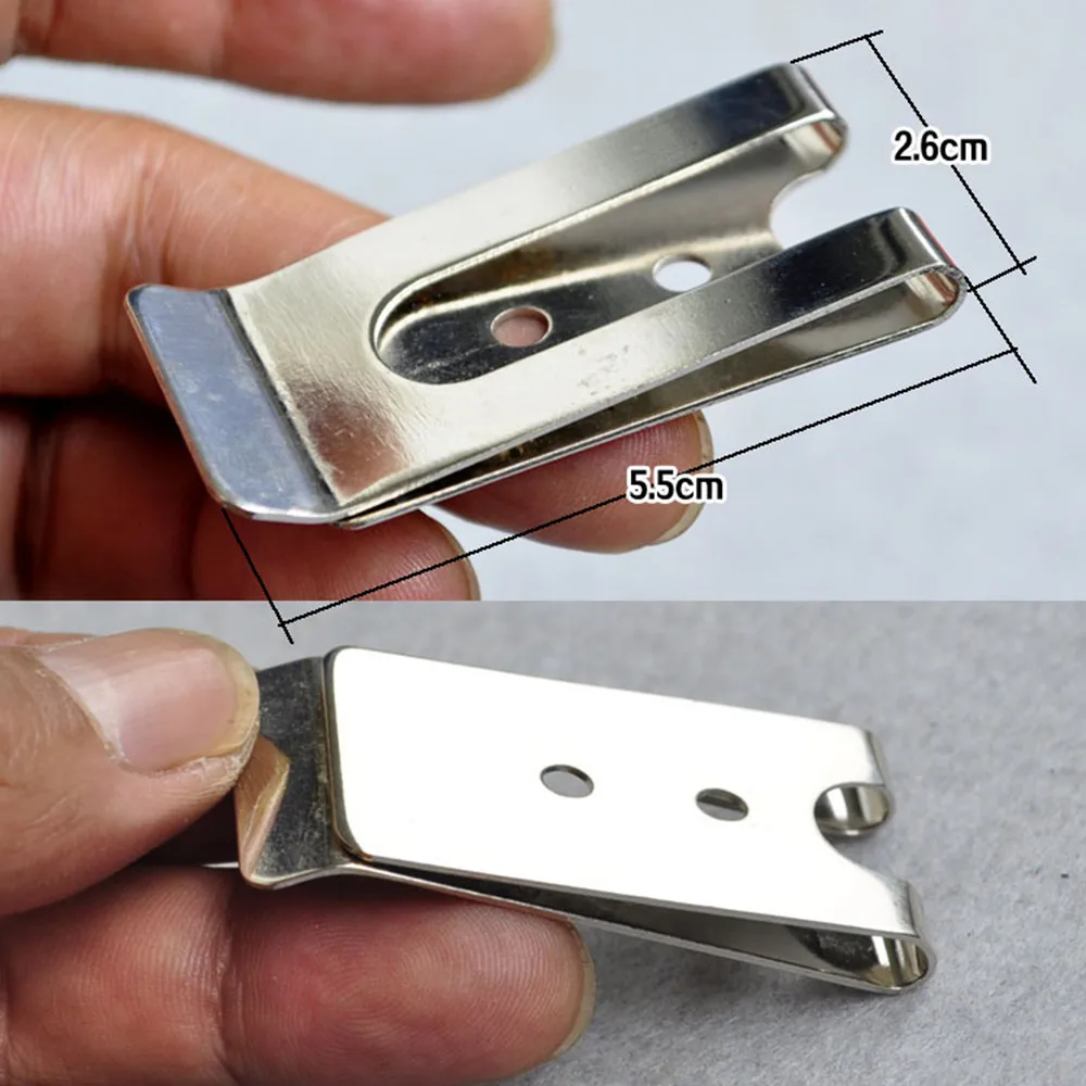 Черные металлические Пружинные пряжки кобура для ремня зажим-оболочка застежка