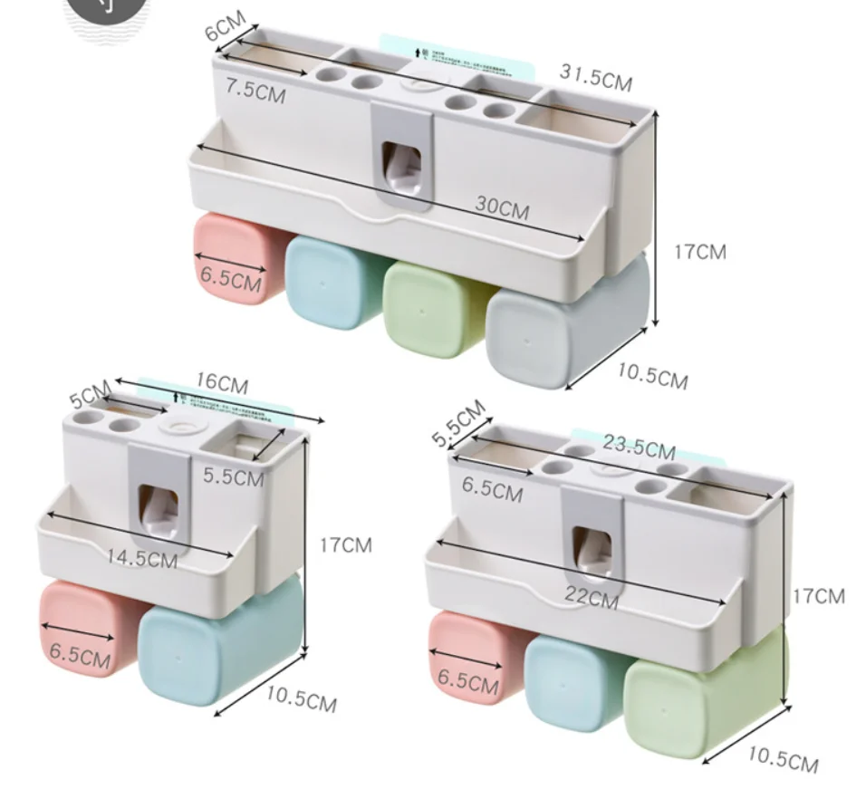 Домашний автоматический держатель для зубной пасты и щетки полка ванной комнаты