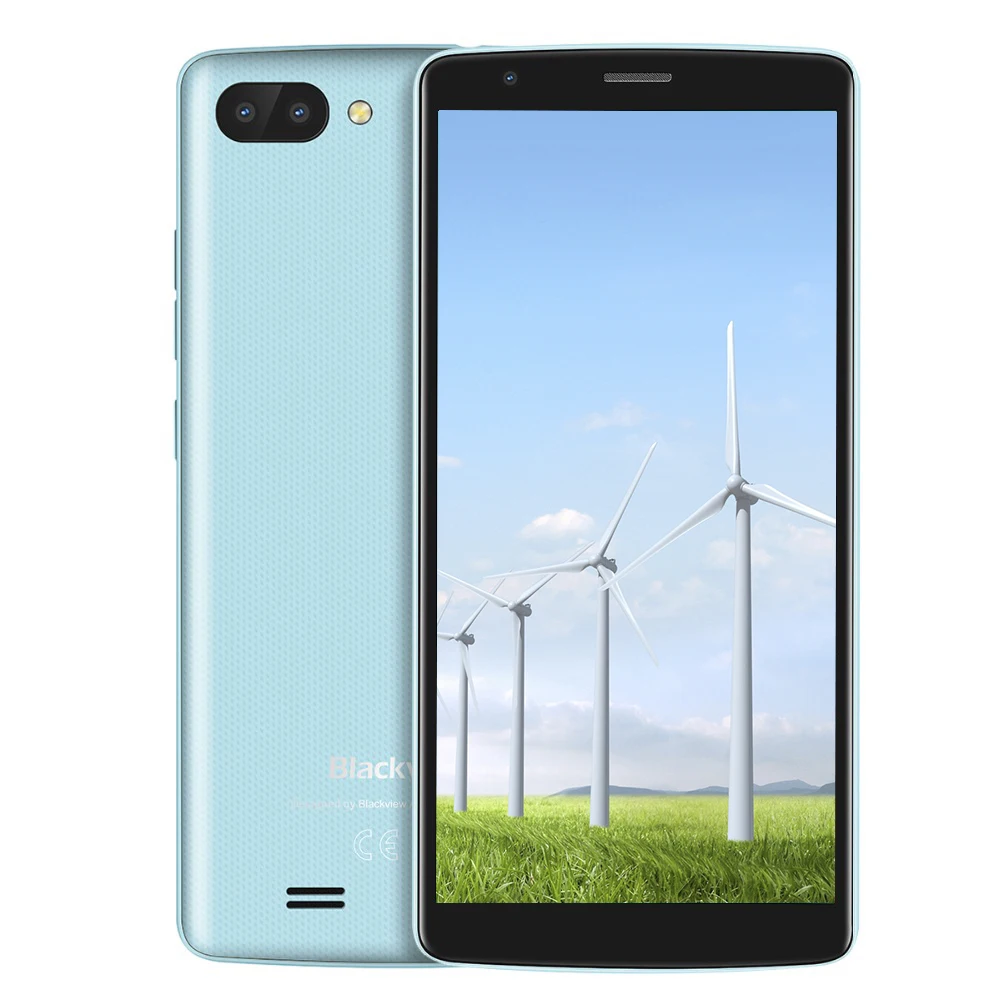 blue Blackview A20 смартфон 5," 1 Гб+ 8 Гб MTK6580M четырехъядерный Android GO 18:9 экран 3G Две sim-карты модный тонкий мобильный телефон - Цвет: blue