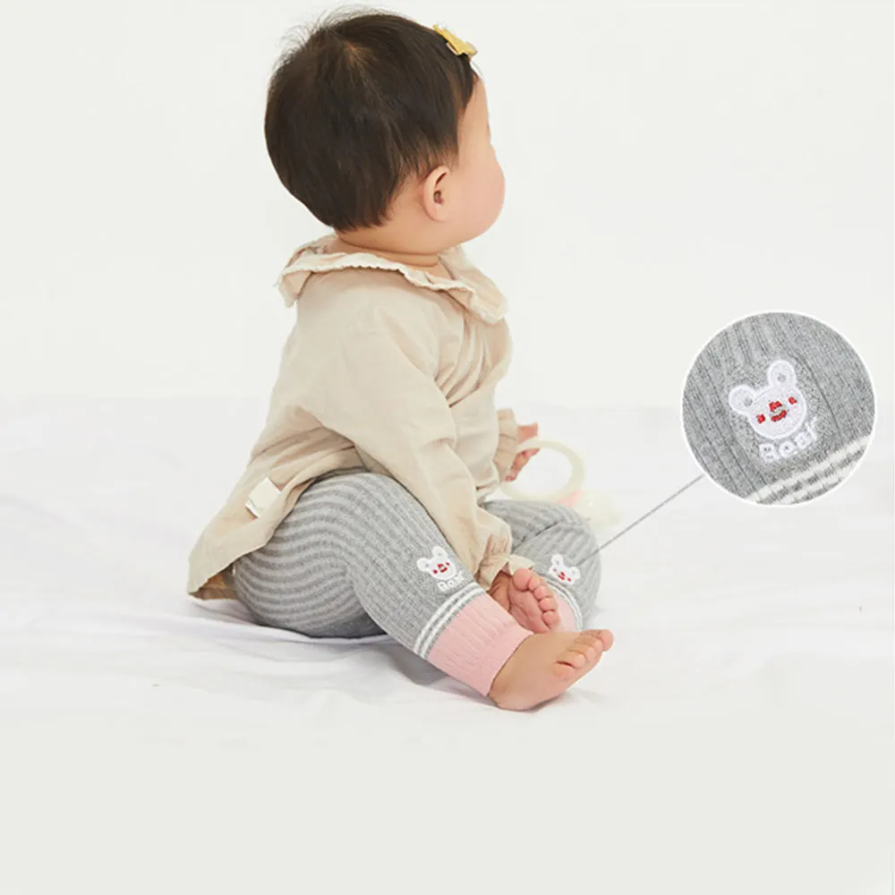 Трикотажные леггинсы для новорожденных милые детские штаны закрытый эластичный