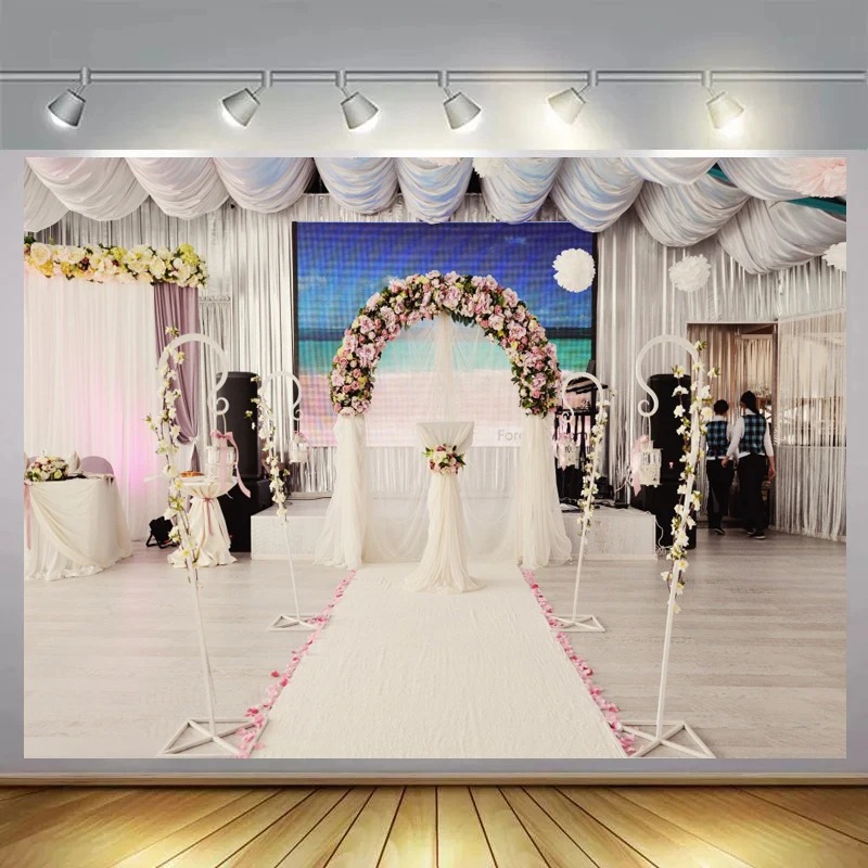 

Wedding Ceremony Layout Scene Host Stage Background Love Couples Marriage Event Backdrop Photography Studio Photoshoot Photozone